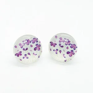 Pendientes cabujón botón
