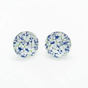 Pendientes cabujón botón