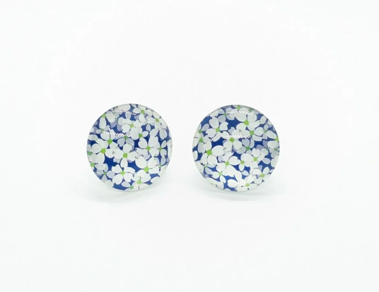 Pendientes cabujón botón