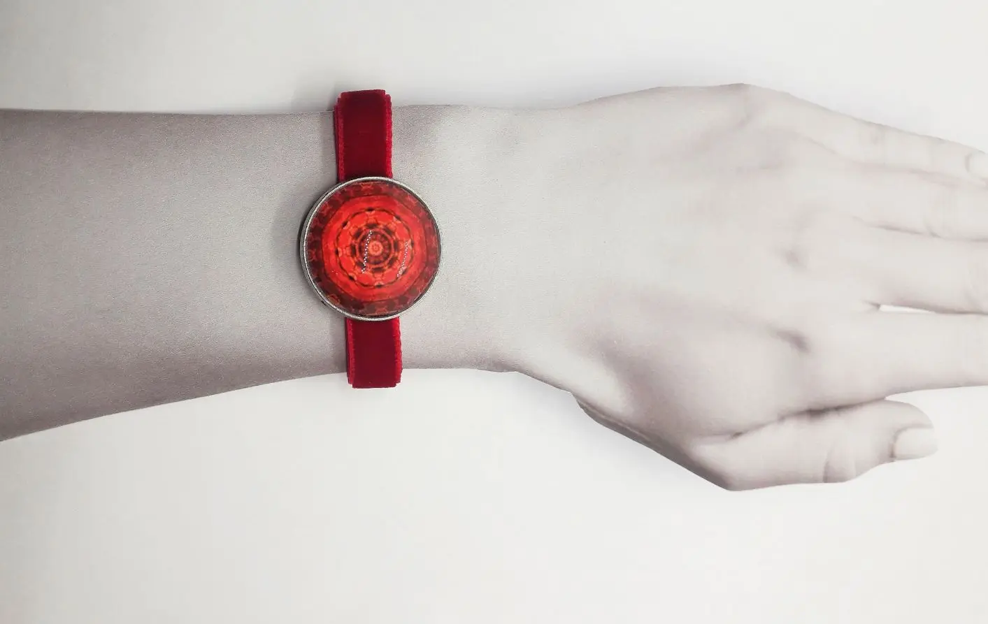 Pulsera cabujón roja - Imagen 2
