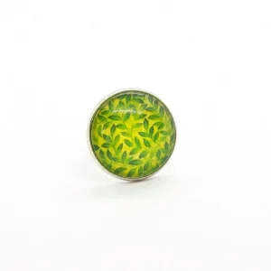Anillo cabujón verde