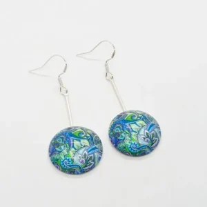 Pendientes cabujón largos