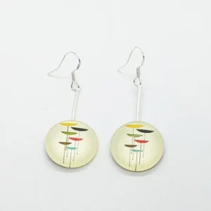 Pendientes cabujón largos